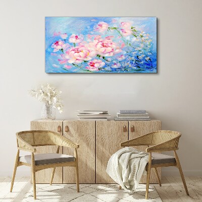 Tablou canvas Armonie florală în albastru
