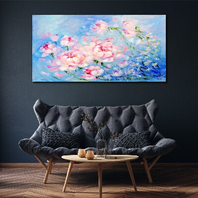 Tablou canvas Armonie florală în albastru
