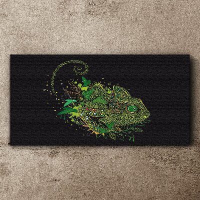Tablou canvas Cameleonul în verde