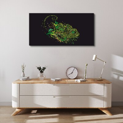 Tablou canvas Cameleonul în verde