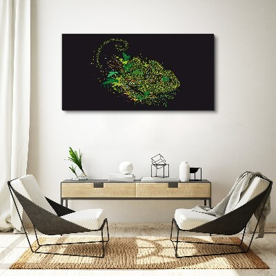 Tablou canvas Cameleonul în verde