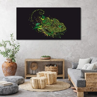 Tablou canvas Cameleonul în verde
