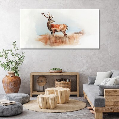 Tablou canvas Animal cerb acuarelă