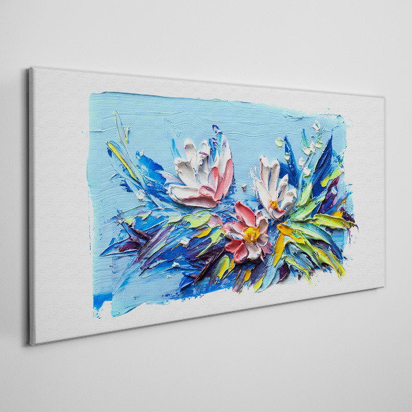 Tablou canvas Peisaj floral în nuanțe de albastru