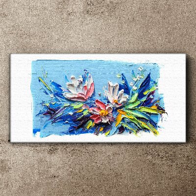Tablou canvas Peisaj floral în nuanțe de albastru