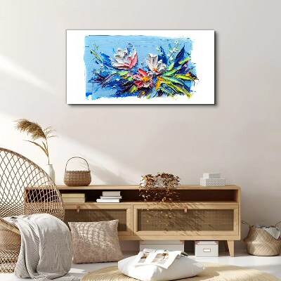 Tablou canvas Peisaj floral în nuanțe de albastru