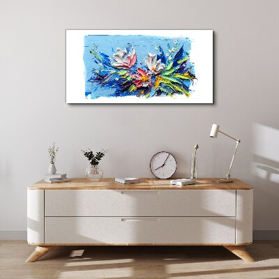 Tablou canvas Peisaj floral în nuanțe de albastru