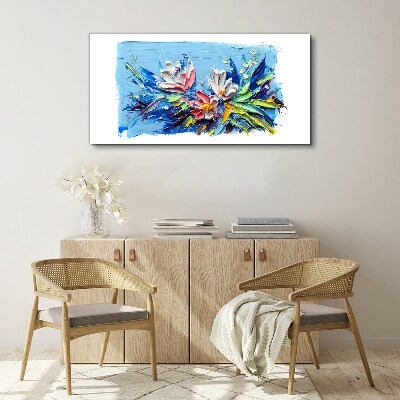 Tablou canvas Peisaj floral în nuanțe de albastru