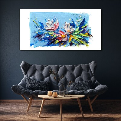 Tablou canvas Peisaj floral în nuanțe de albastru