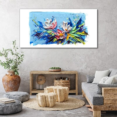 Tablou canvas Peisaj floral în nuanțe de albastru