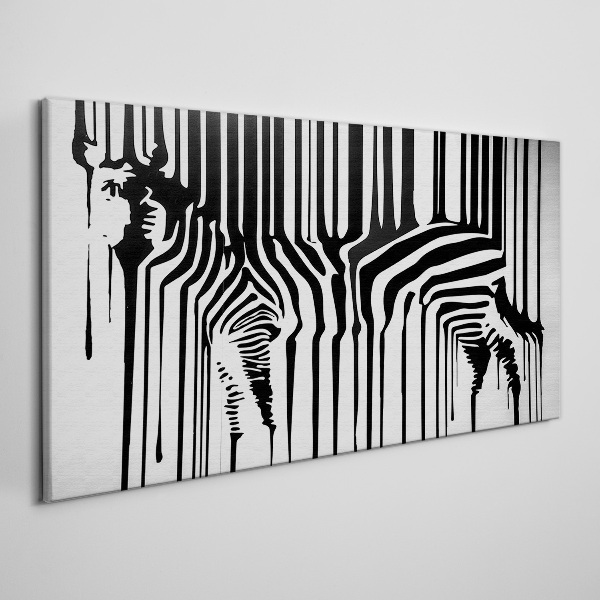 Tablou canvas Fețe distorsionate în alb și negru