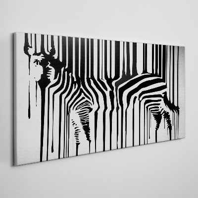 Tablou canvas Fețe distorsionate în alb și negru