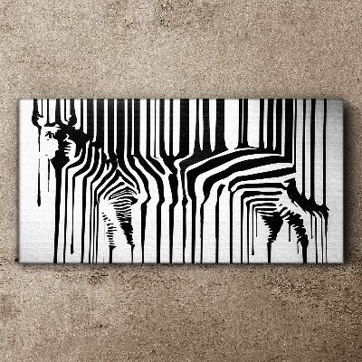 Tablou canvas Fețe distorsionate în alb și negru