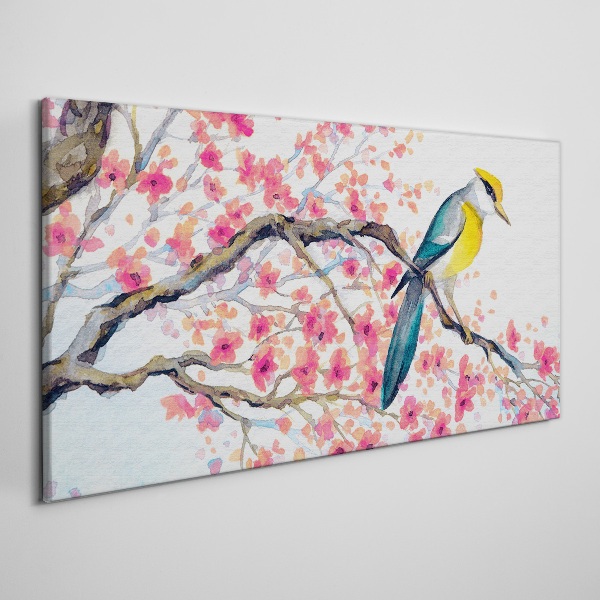 Tablou canvas Pasăre de primăvară pe o ramură