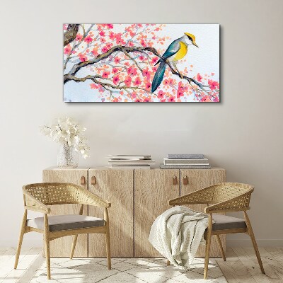 Tablou canvas Pasăre de primăvară pe o ramură