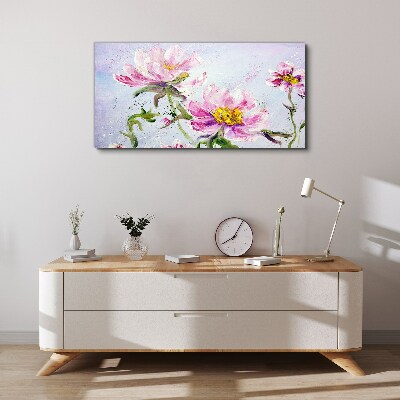 Tablou canvas Vise florale în tonuri pastelate