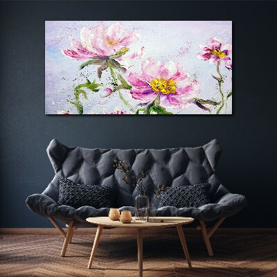 Tablou canvas Vise florale în tonuri pastelate