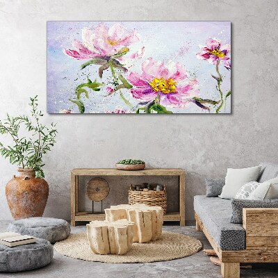 Tablou canvas Vise florale în tonuri pastelate
