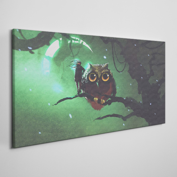 Tablou canvas Discurs de noapte verde