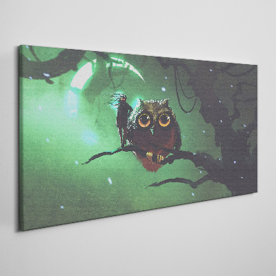 Tablou canvas Discurs de noapte verde