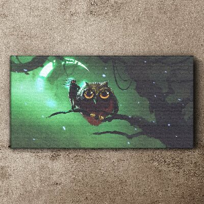 Tablou canvas Discurs de noapte verde