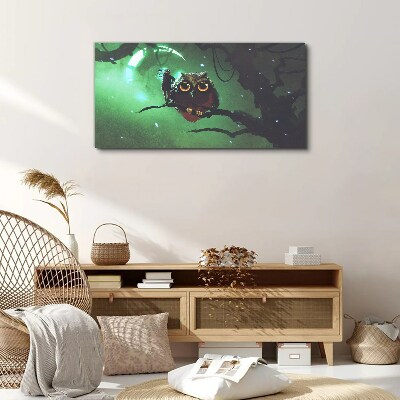 Tablou canvas Discurs de noapte verde