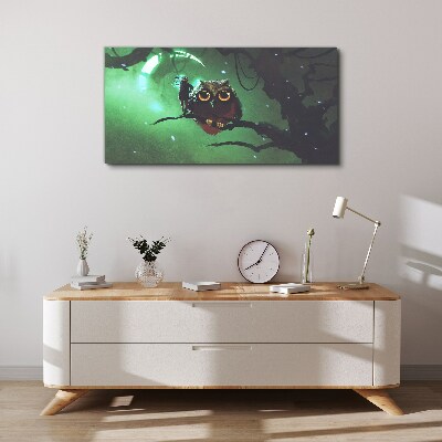 Tablou canvas Discurs de noapte verde
