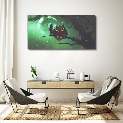Tablou canvas Discurs de noapte verde