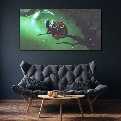 Tablou canvas Discurs de noapte verde