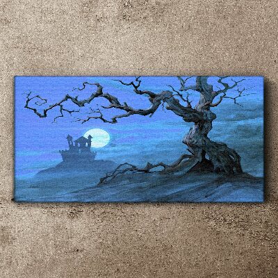 Tablou canvas Castel în lumina lunii