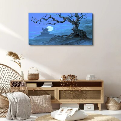 Tablou canvas Castel în lumina lunii