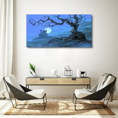 Tablou canvas Castel în lumina lunii