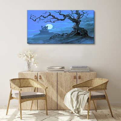 Tablou canvas Castel în lumina lunii