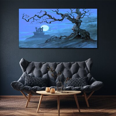 Tablou canvas Castel în lumina lunii