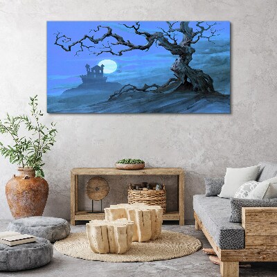 Tablou canvas Castel în lumina lunii