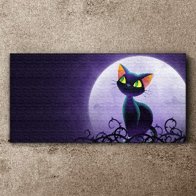 Tablou canvas animal de pisică de lună