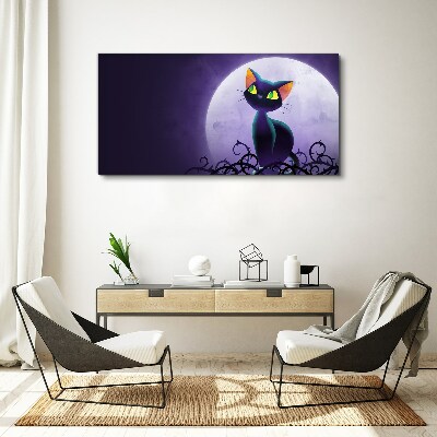 Tablou canvas animal de pisică de lună