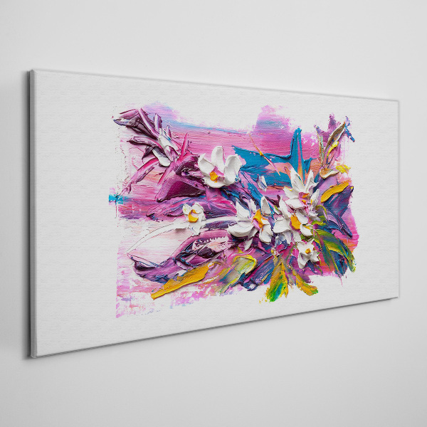 Tablou canvas Flori colorate în compoziție abstractă