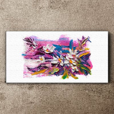 Tablou canvas Flori colorate în compoziție abstractă