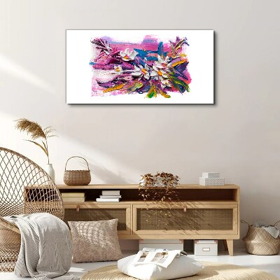 Tablou canvas Flori colorate în compoziție abstractă