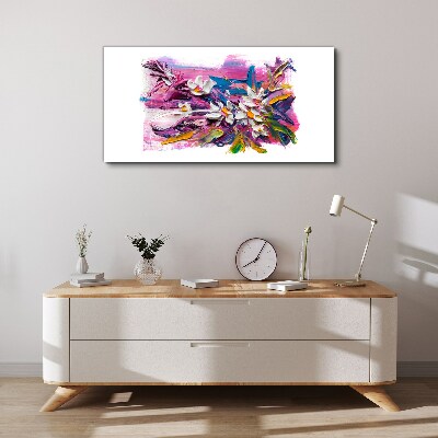 Tablou canvas Flori colorate în compoziție abstractă