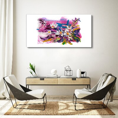 Tablou canvas Flori colorate în compoziție abstractă