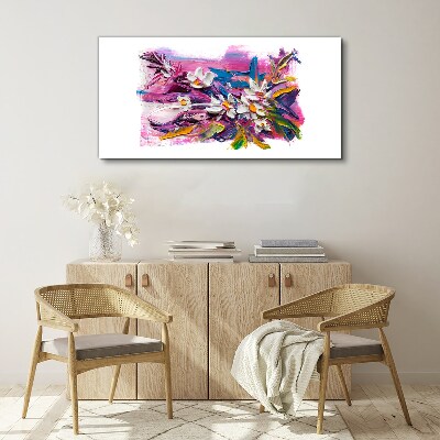 Tablou canvas Flori colorate în compoziție abstractă