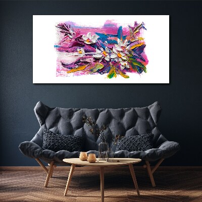 Tablou canvas Flori colorate în compoziție abstractă