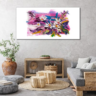 Tablou canvas Flori colorate în compoziție abstractă