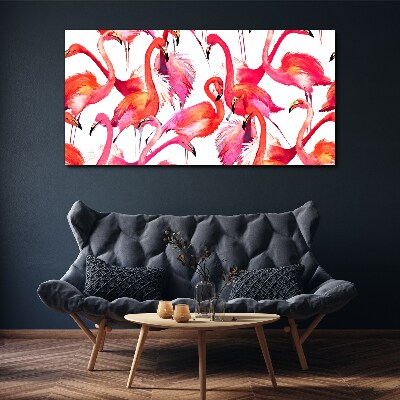 Tablou canvas Flamingo roz într-un dans tropical