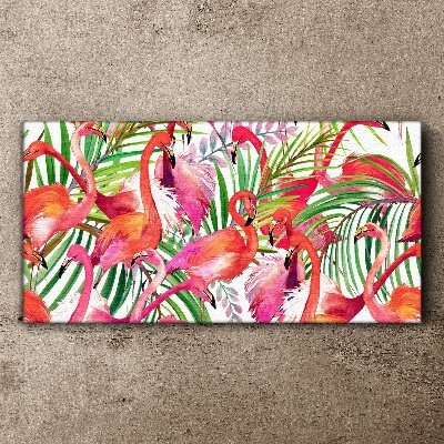 Tablou canvas Flamingo într-un paradis tropical