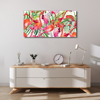 Tablou canvas Flamingo într-un paradis tropical