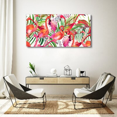 Tablou canvas Flamingo într-un paradis tropical