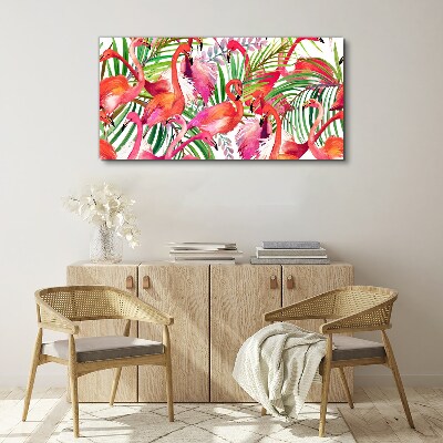 Tablou canvas Flamingo într-un paradis tropical